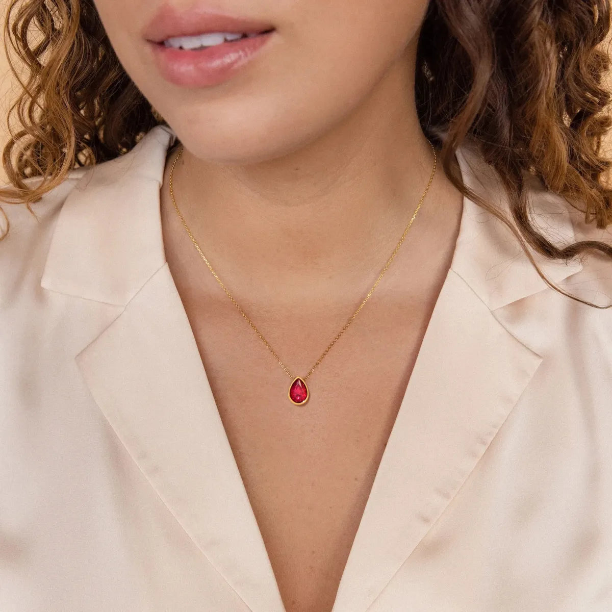 Gold Plated Necklace with Adjustable Chain