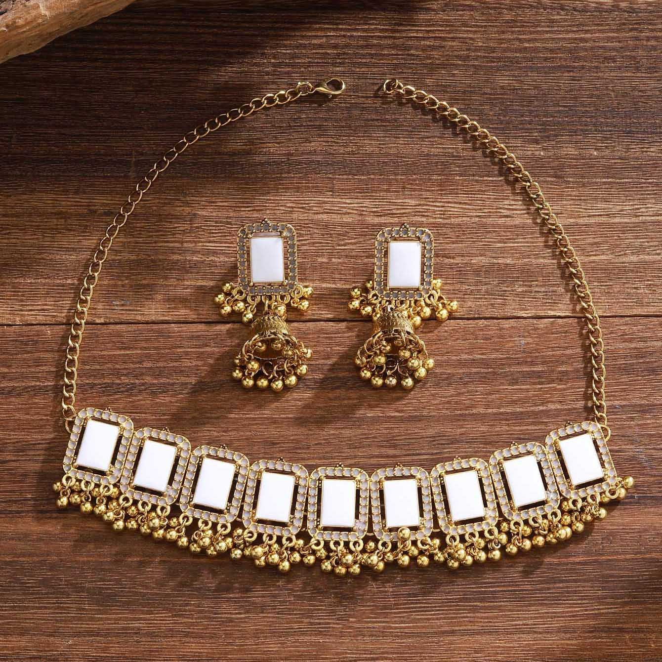Vintage Ethnic Diamond Bell Tassel Jewelry Set