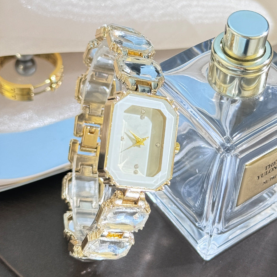 Gemstone Square Ladies Watch