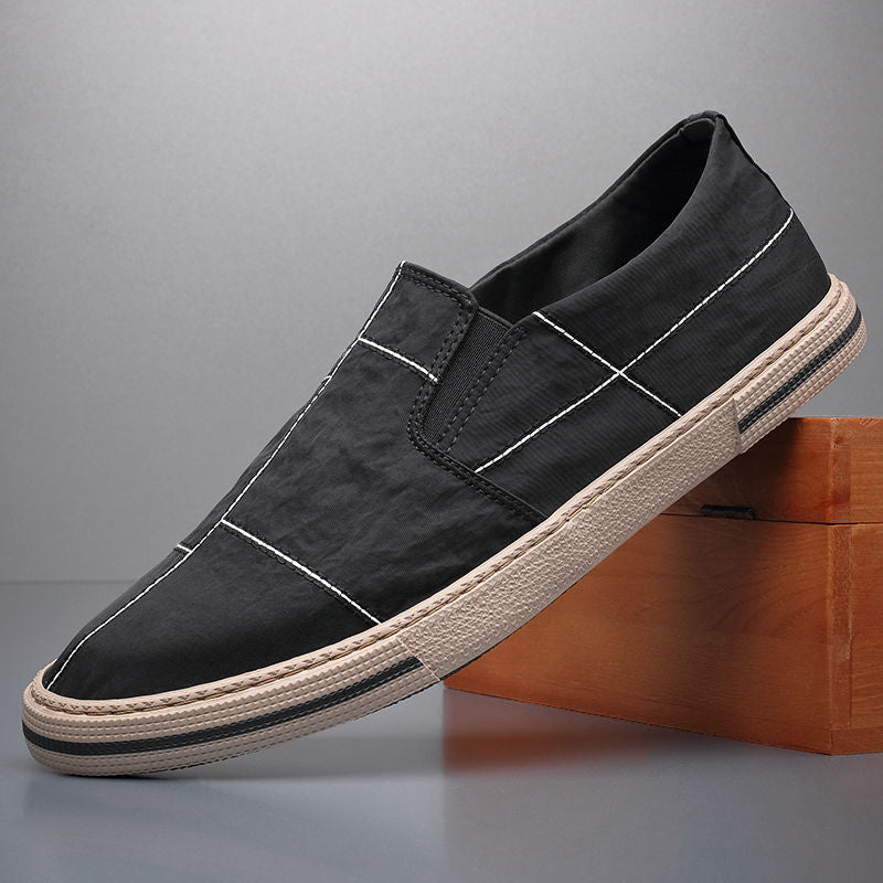 Mens Breathable Canvas Slip-on Loafers