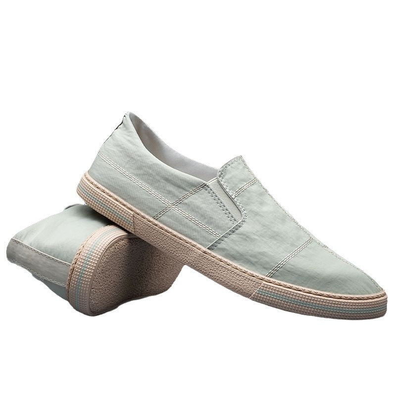 Mens Breathable Canvas Slip-on Loafers