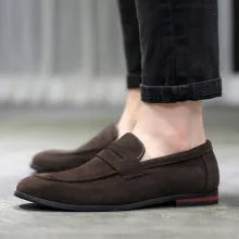 Classic Solid Color Slip-On Loafers