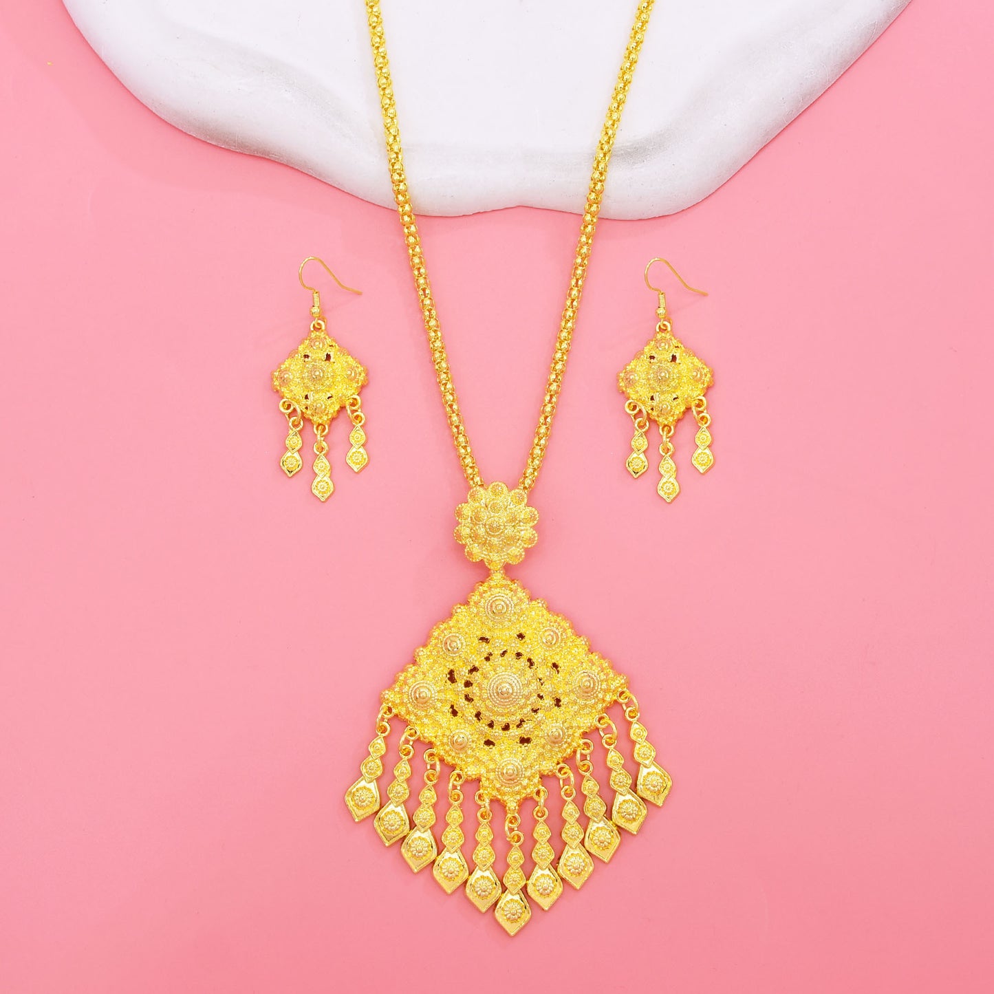 Ethnic Metal Tassel Jewelry Set