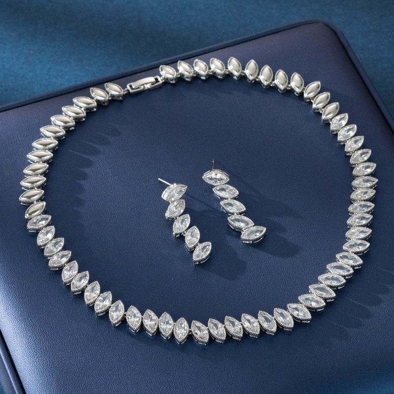 Earrings and necklace jewelry