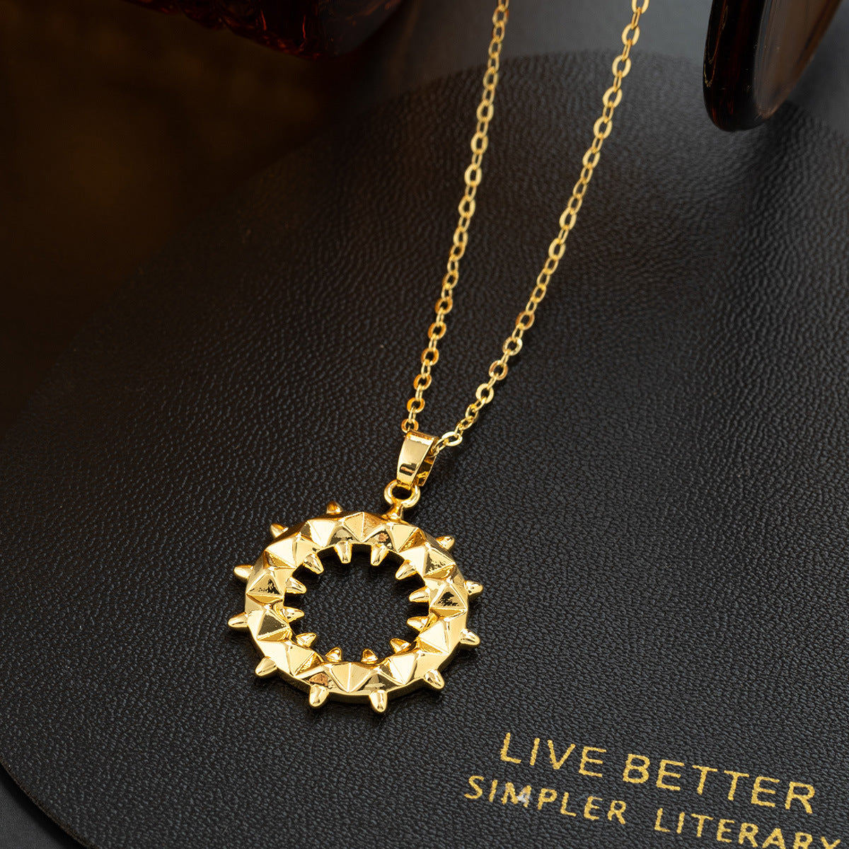 Geometric Gold Plated Brass Jewelry Set
