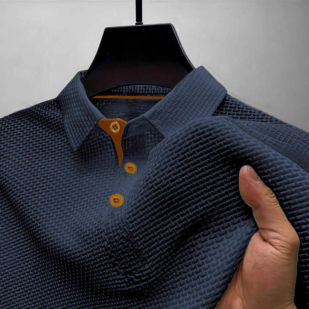 Classy Mesh Ice Silk T-Shirt Short Sleeved