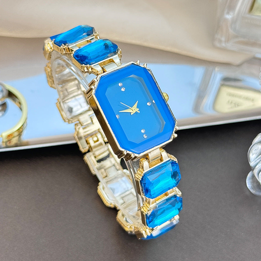 Gemstone Square Ladies Watch