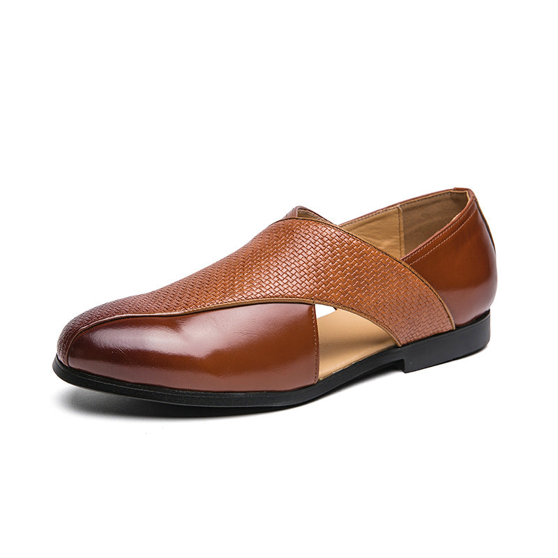 Breathable Woven Leather Sandals