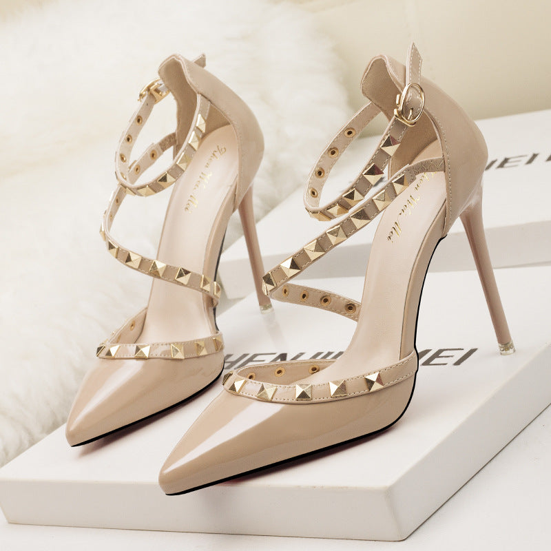 Womens Thin Heel Sandals