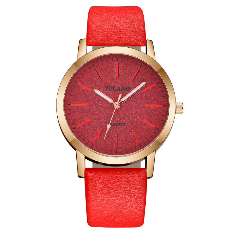 Leather Strap Ladies Watch