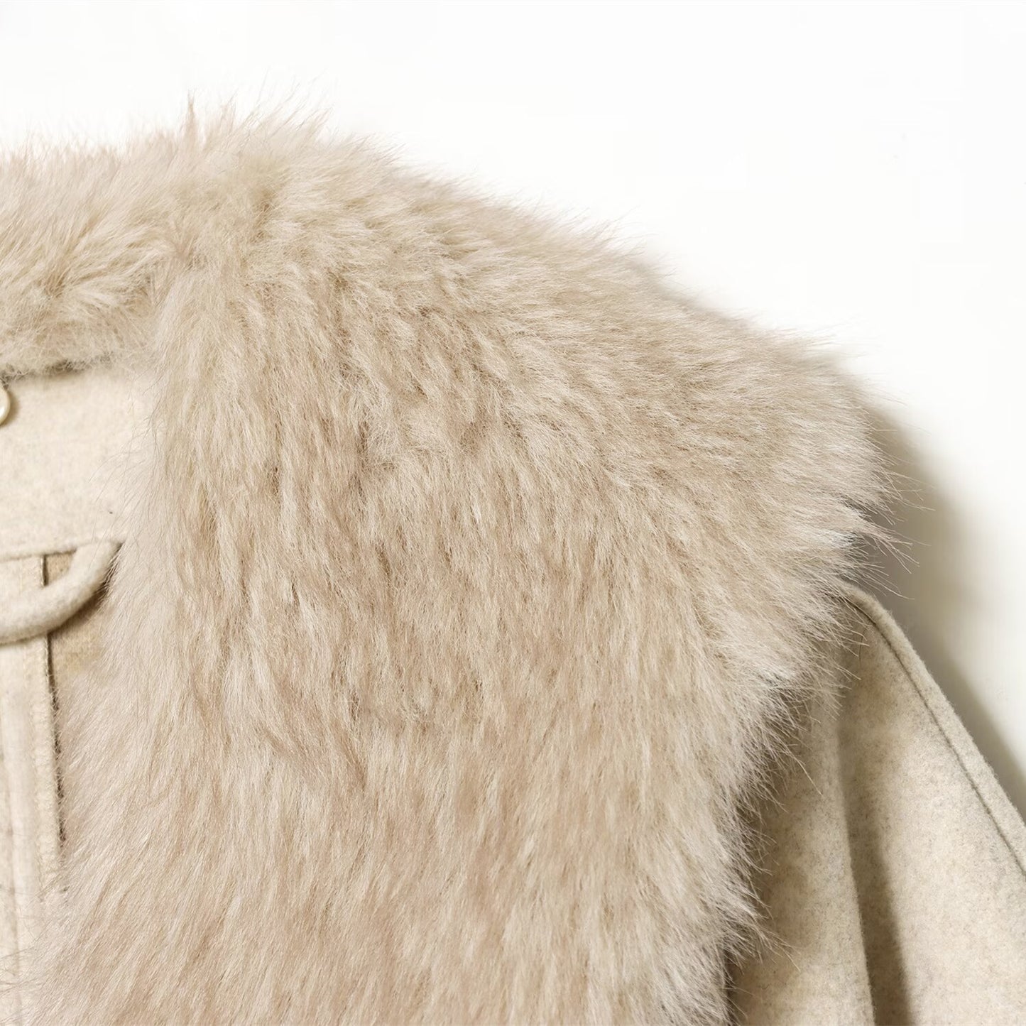 Womens Faux Fur Collar Coat