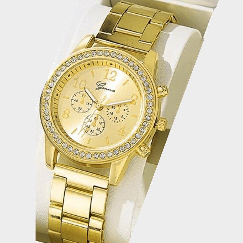 Ladies Quartz Watch Bracelet Necklace Set