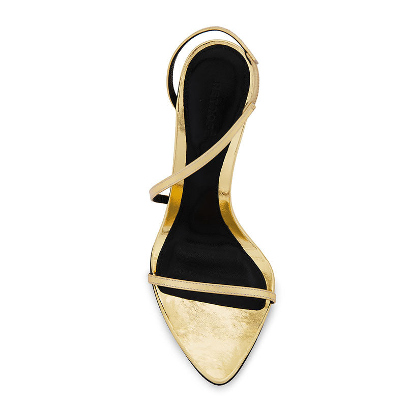 Women's Thin Heel Sandals Gold