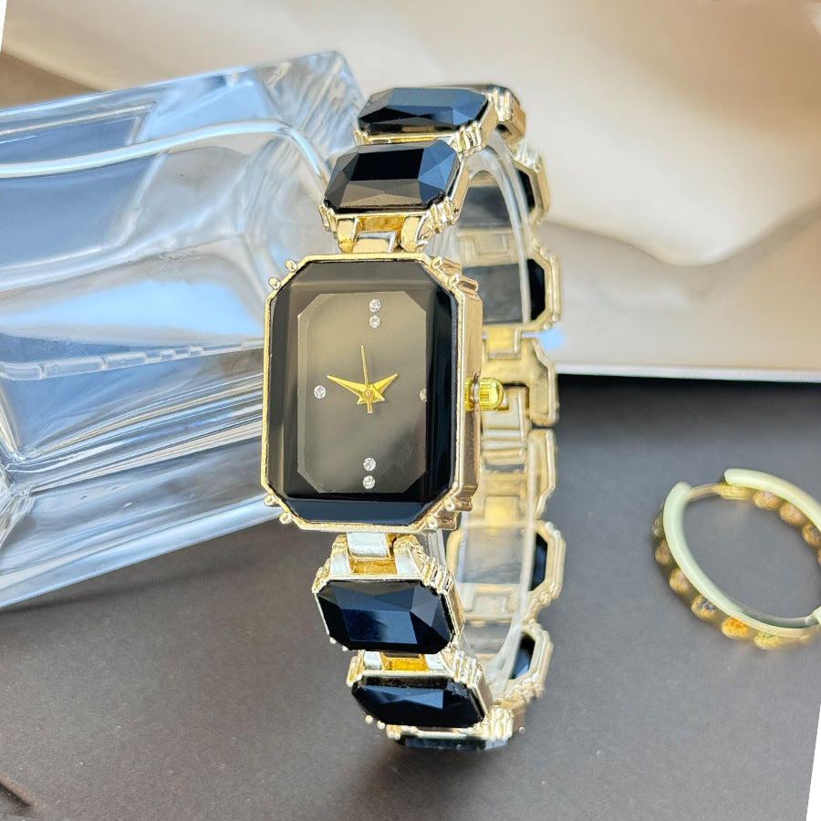 Gemstone Square Ladies Watch