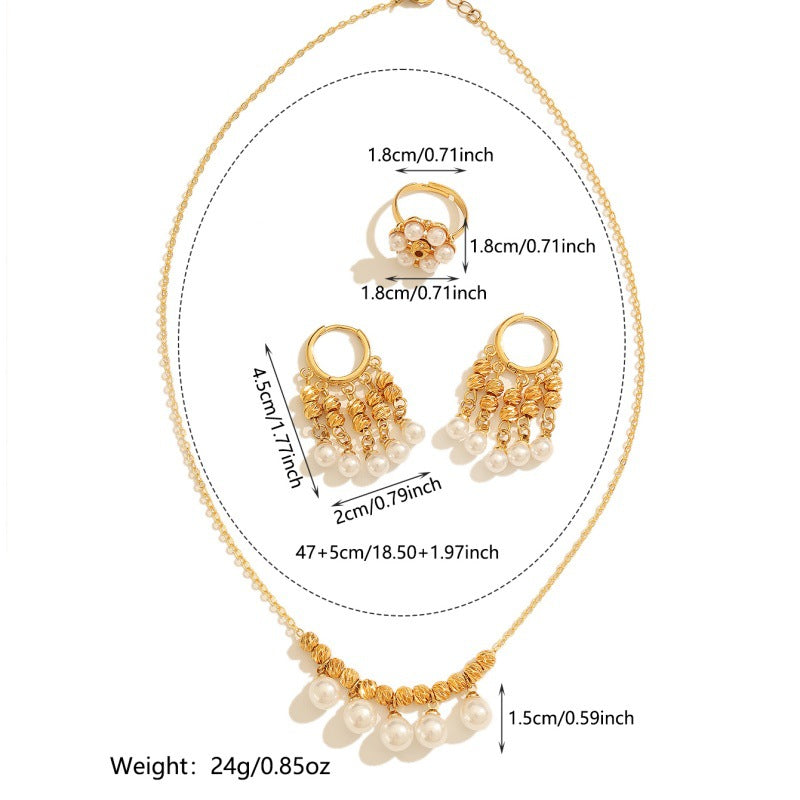 Baroque Pearl Tassel Jewelry Set