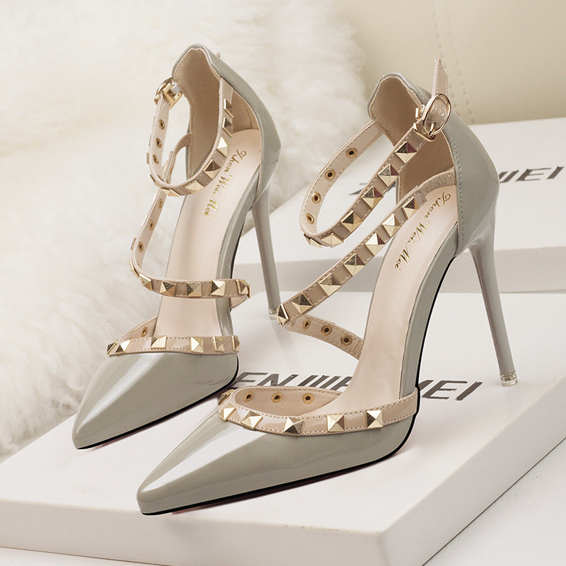 Womens Thin Heel Sandals
