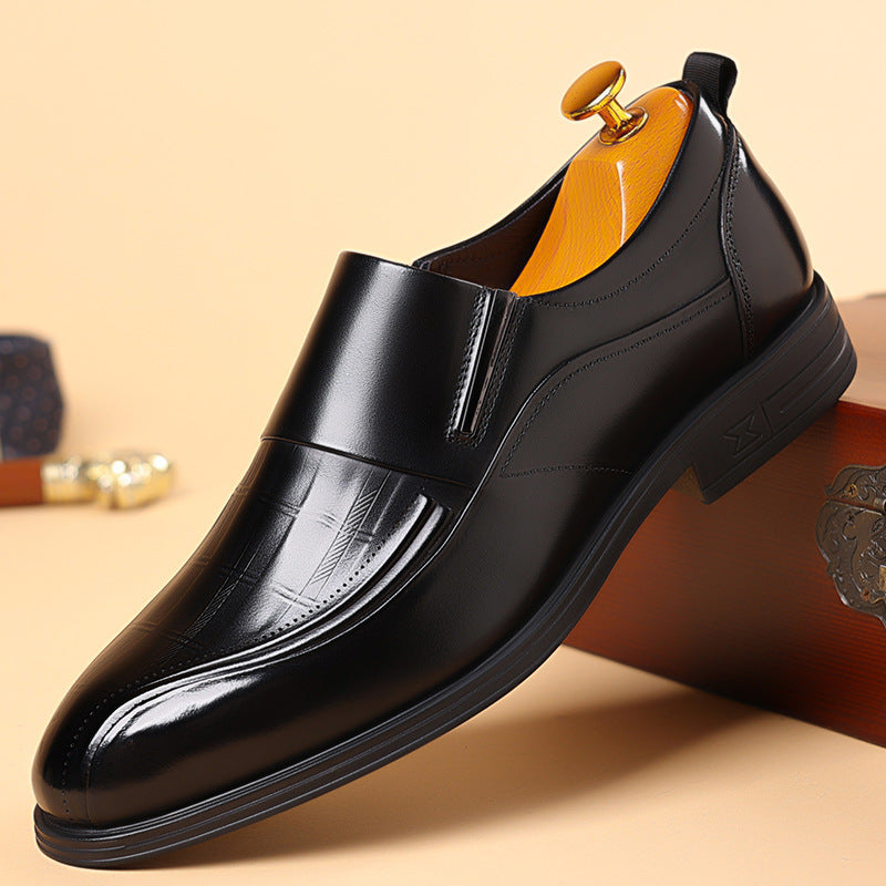 Mens Leather Slip On Business Shoes