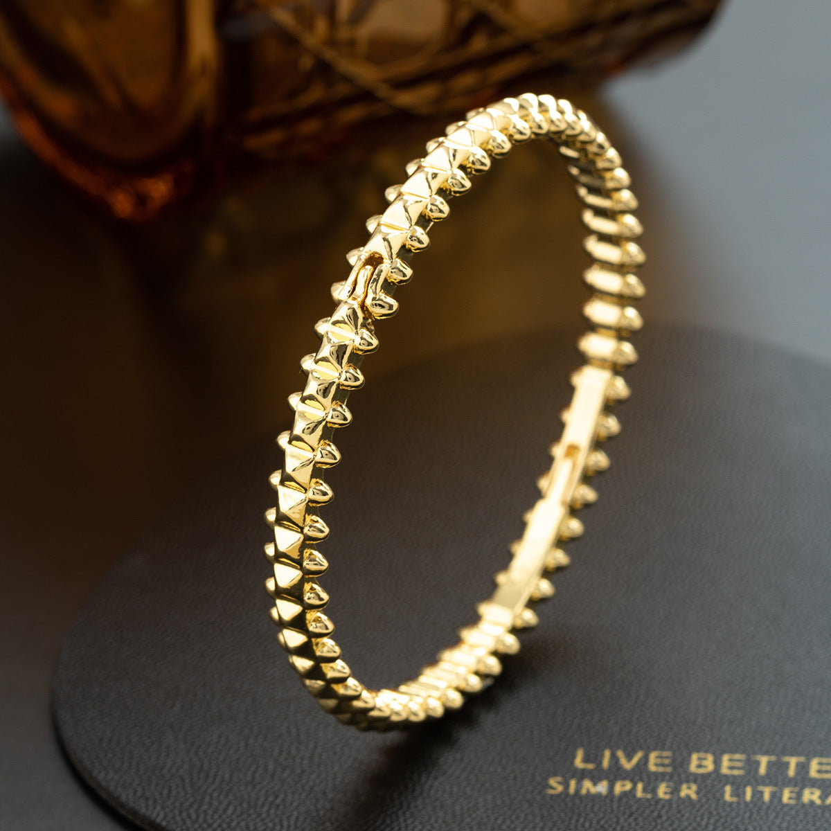 Geometric Gold Plated Brass Jewelry Set