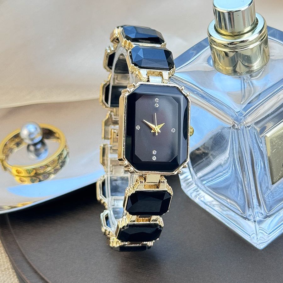 Gemstone Square Ladies Watch