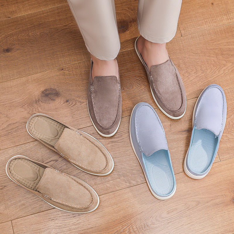 Cross Border Slip On Suede Loafers
