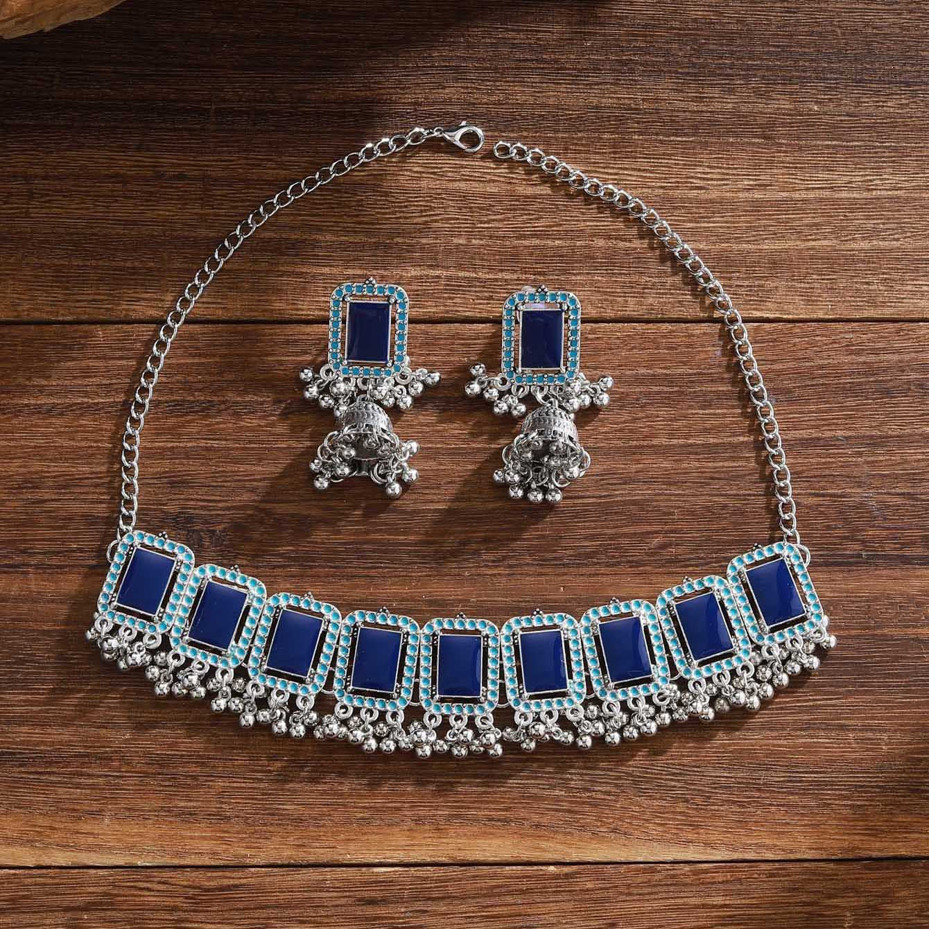 Vintage Ethnic Diamond Bell Tassel Jewelry Set