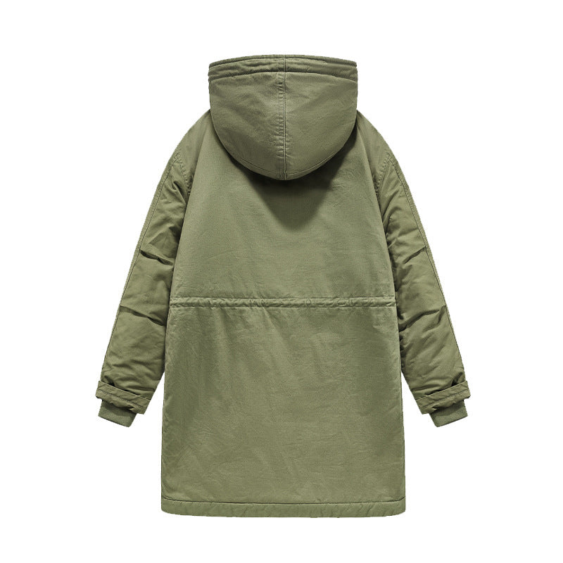 Mens Retro Hooded Cotton Winter Coat
