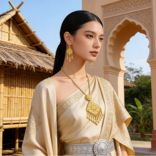 Ethnic Metal Tassel Jewelry Set