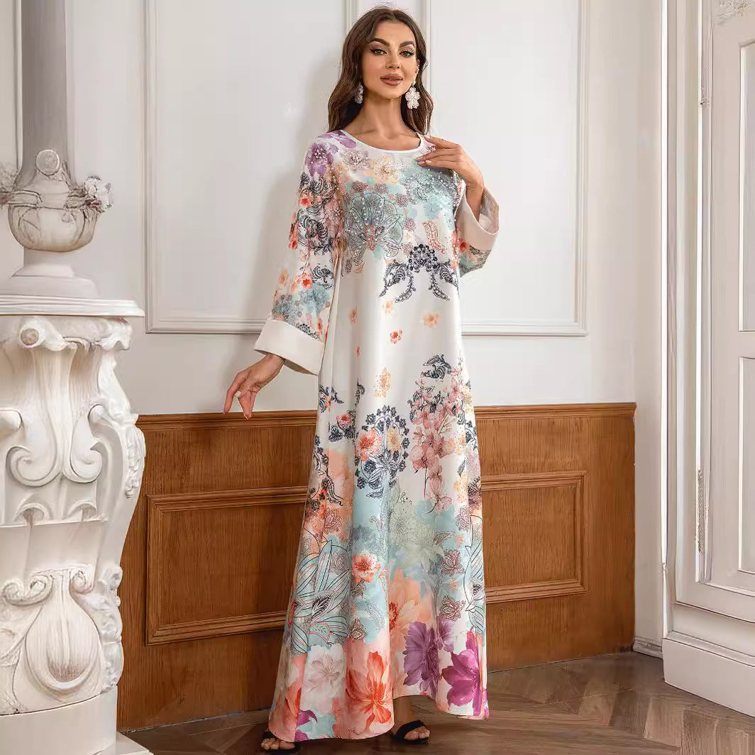 Fashion Nail Diamond Printing Ladies dress