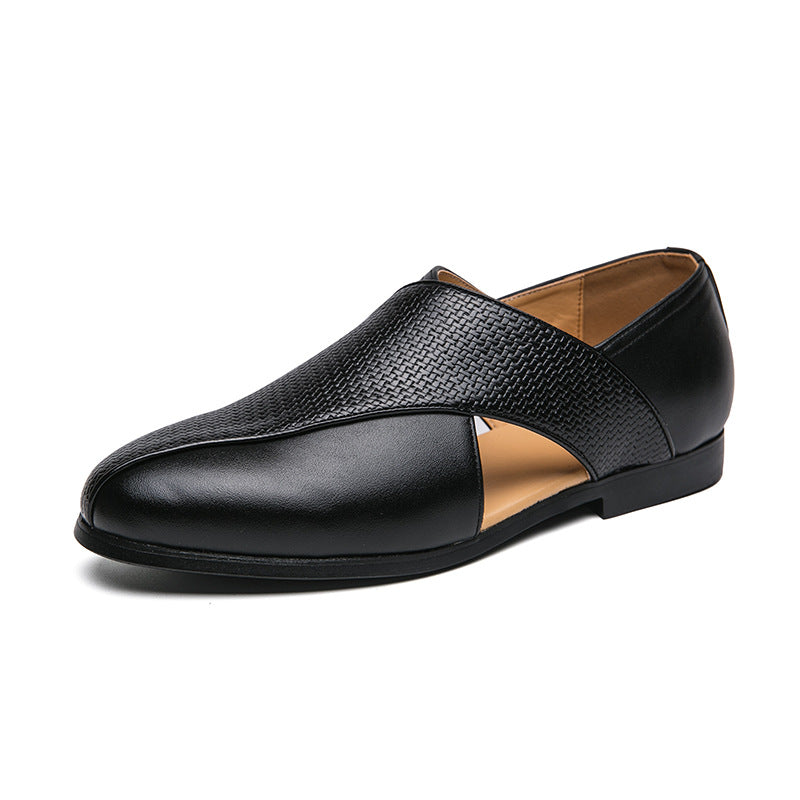 Breathable Woven Leather Sandals