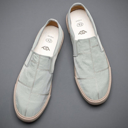 Mens Breathable Canvas Slip-on Loafers