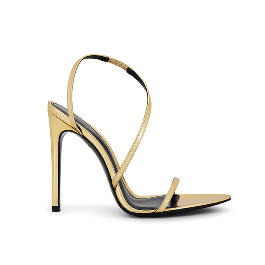 Women's Thin Heel Sandals Gold