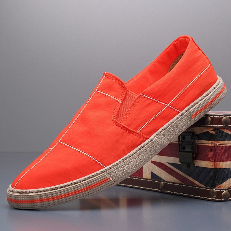 Mens Breathable Canvas Slip-on Loafers