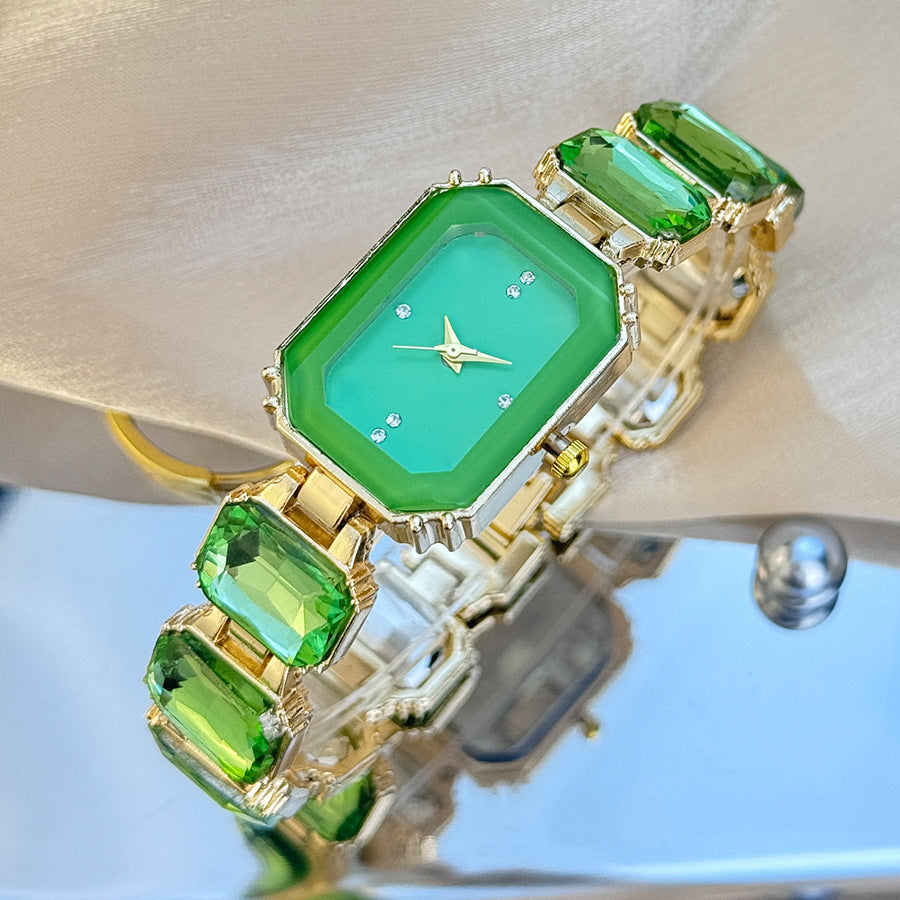 Gemstone Square Ladies Watch
