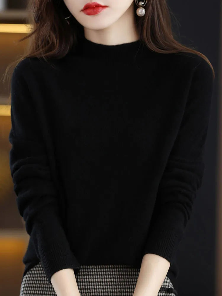 Half High Collar Sweater Autumn Winter