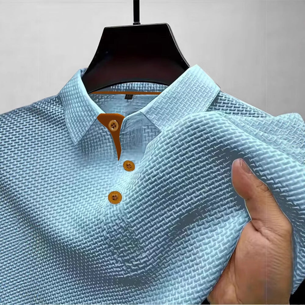 Classy Mesh Ice Silk T-Shirt Short Sleeved