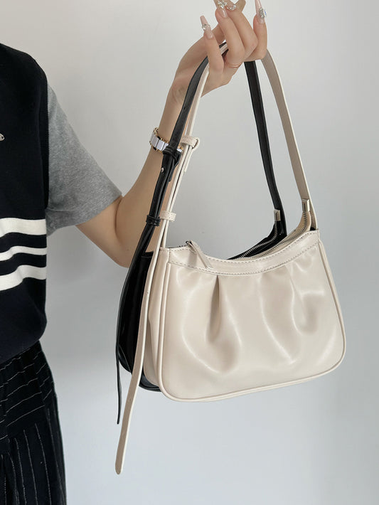 Vintage Pleated Crossbody Bag