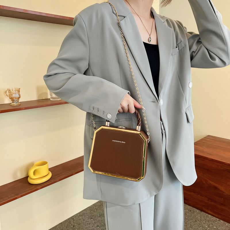 French Chain Box Bag for Women