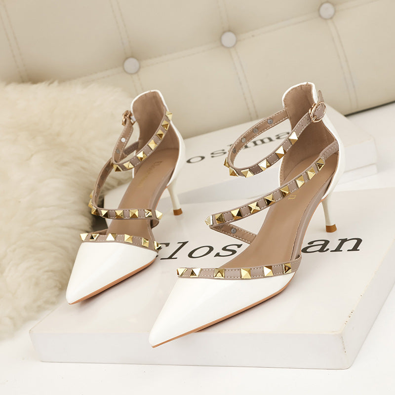 Womens Thin Heel Sandals