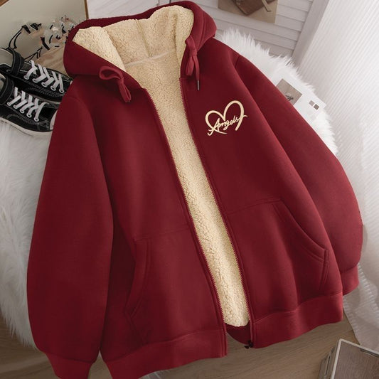 Mens Thickened Hooded Pullover Sweater