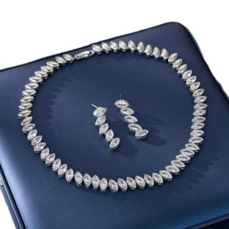 Earrings and necklace jewelry