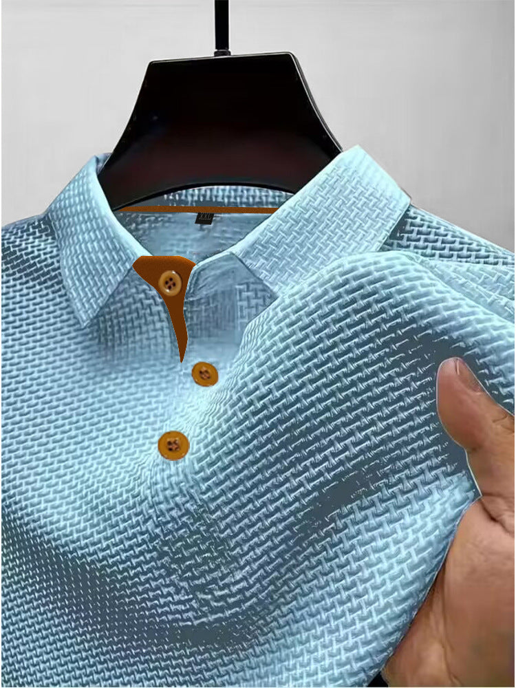 Classy Mesh Ice Silk T-Shirt Short Sleeved