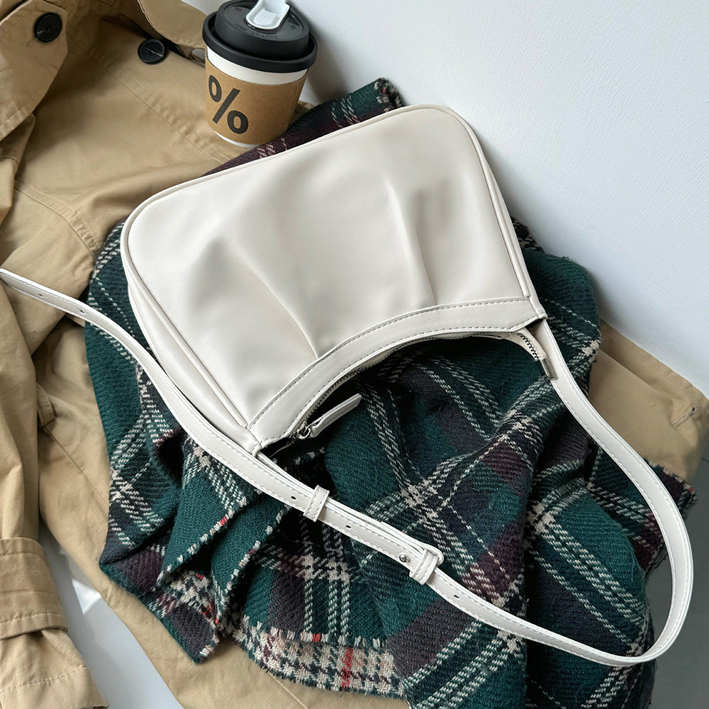 Vintage Pleated Crossbody Bag