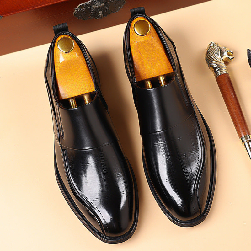 Mens Leather Slip On Business Shoes