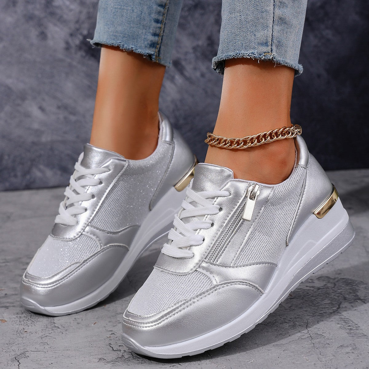 Ladies Slope Heel Shoes