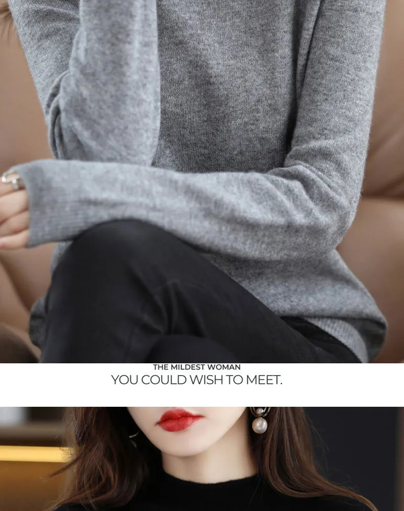 Half High Collar Sweater Autumn Winter